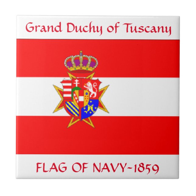 Azulejo De Cerámica Estandarte Gran Ducado de Toscana (Frente)