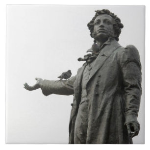 Azulejo De Cerámica Estatua de Alexander Pushkin, San Petersburgo