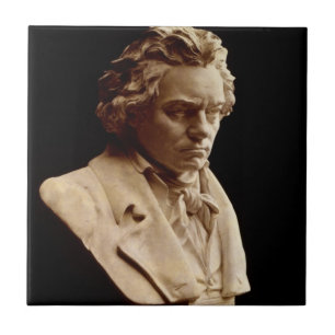 Azulejo De Cerámica estatua de busto de Beethoven