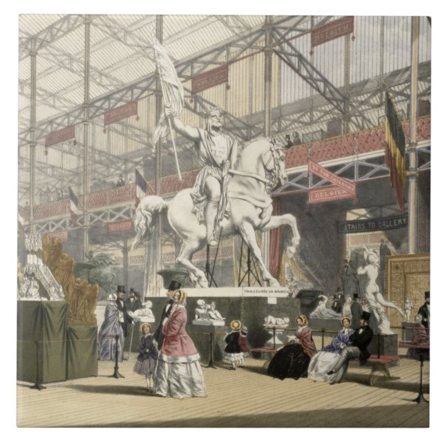 Azulejo De Cerámica Estatuas en la sección de Bélgica del gran Exhibi (Frente)