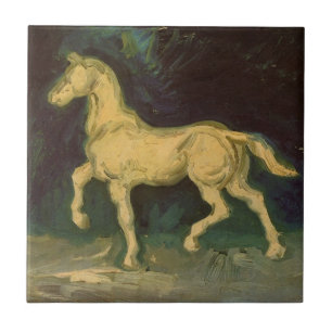 Azulejo De Cerámica Estatuilla de yeso de un caballo de Vincent van Go