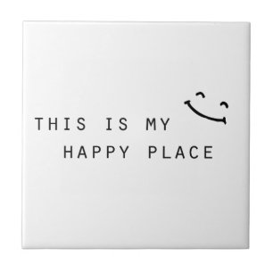 Azulejo De Cerámica este es mi lugar feliz diseño moderno simple