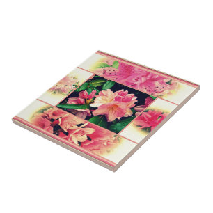 Azulejo De Cerámica Estilo de las Azaleas de los años 50