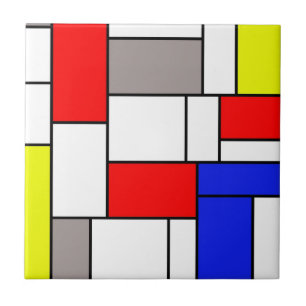 Azulejo De Cerámica Estilo de Mondrian