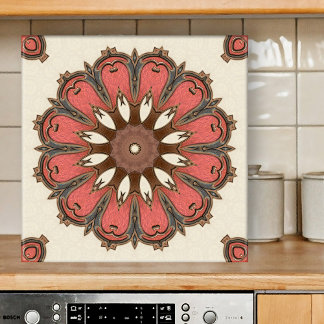 Azulejo De Cerámica Estilo Resumen Arte Geométrico Tile Cerámico