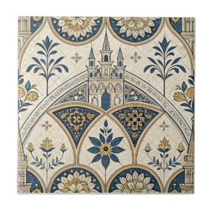 Azulejo de Cerámica Estilo Veneciano   Barroco Ita