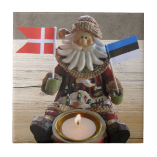 Azulejo De Cerámica Estonia, Dinamarca Navidades Tile!