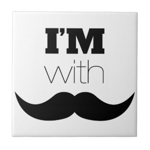 Azulejo De Cerámica Estoy con Mustache