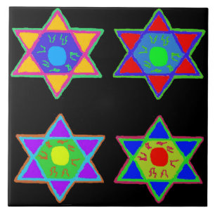 Azulejo De Cerámica Estrella de David