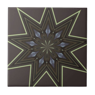 Azulejo De Cerámica Estrella de Nueve Puntas