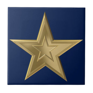 Azulejo De Cerámica Estrella dorada