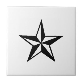 Azulejo De Cerámica Estrella náutica simple