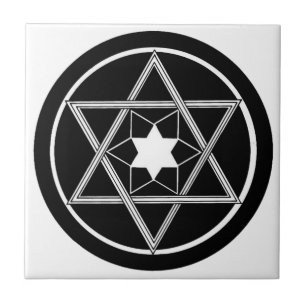 Azulejo De Cerámica Estrella redonda de David