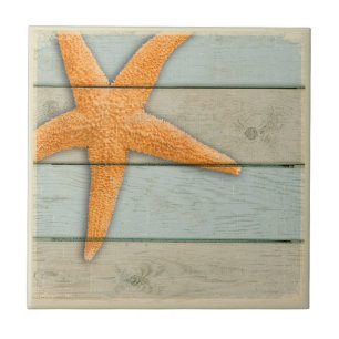 Azulejo De Cerámica Estrellas de mar anaranjadas