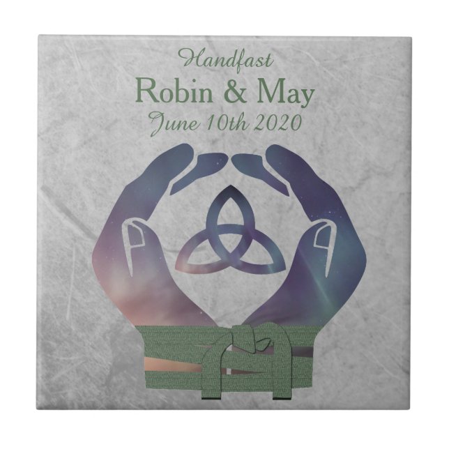 Azulejo De Cerámica Eternity Handfasting Keepsake Tile Gift (Frente)