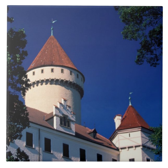 Azulejo De Cerámica Europa, Castillo Konopiste, República Checa, estat (Frente)