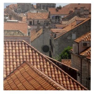Azulejo De Cerámica Europa, Croacia. Ciudad medieval amurallada 2
