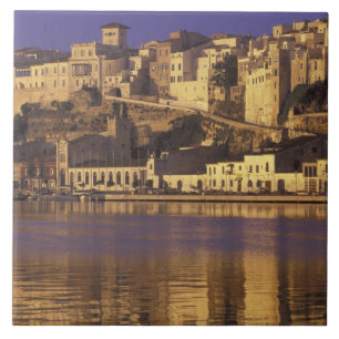 Azulejo De Cerámica Europa, España, Baleares, Menorca, Mao. Amanecer