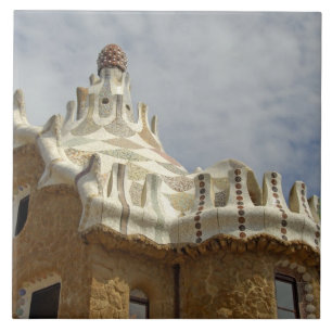 Azulejo De Cerámica Europa, España, Catalunya, Barcelona. Park Guell,