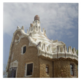 Azulejo De Cerámica Europa, España, Catalunya, Barcelona. Parque Güell