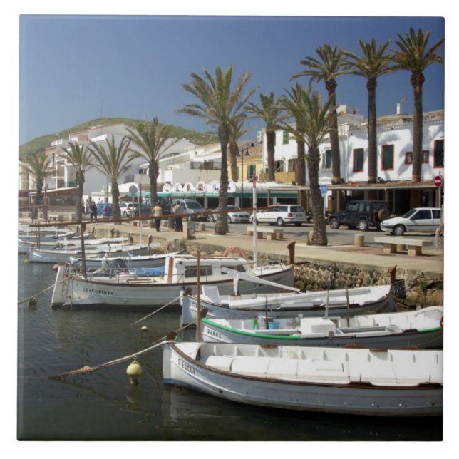 Azulejo De Cerámica Europa, España, Menorca. Pesca (Frente)