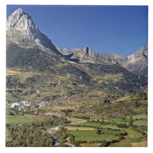 Azulejo De Cerámica Europa, España, Sallent de Gallego. Un pequeño