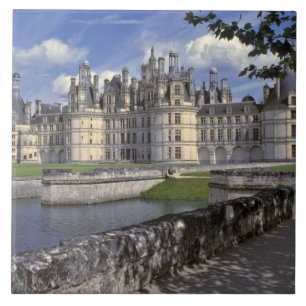 Azulejo De Cerámica Europa, Francia, Chambord. Imponente Castillo