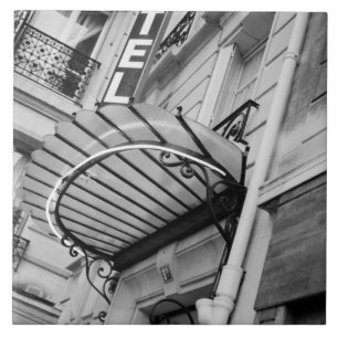Azulejo De Cerámica Europa, Francia, París. Detalle del hotel Left Ba