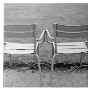 Azulejo De Cerámica Europa, Francia, París. Sillas, Jardin du 2
