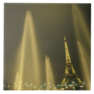 Azulejo De Cerámica Europa, Francia, París, Torre Eiffel, tarde