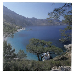 Azulejo De Cerámica Europa, Grecia, Karpathos, Dodecanese; Apella