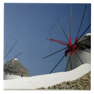 Azulejo De Cerámica Europa, Grecia, Mykonos.