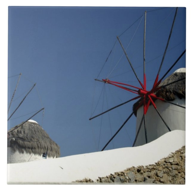 Azulejo De Cerámica Europa, Grecia, Mykonos. (Frente)