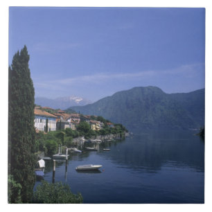 Azulejo De Cerámica Europa, Italia, Lago de Como, Tremezzo. Norte