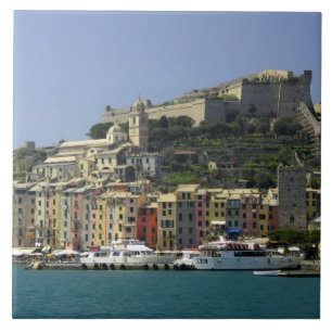 Azulejo De Cerámica Europa, Italia, Portovenere o Porto Venere.