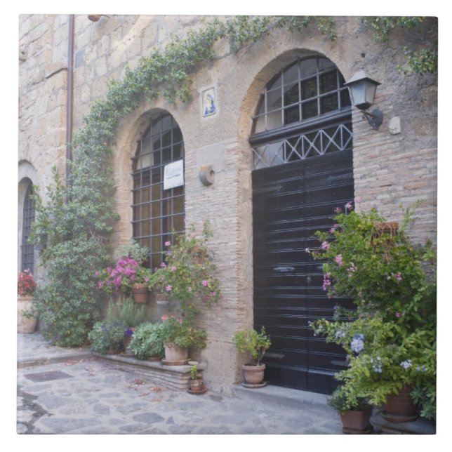 Azulejo De Cerámica Europa, Italia, Umbría, Civita, Casa Tradicional (Frente)