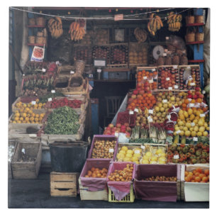 Azulejo De Cerámica Europa, Italia, Venecia. Frutos y