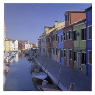 Azulejo De Cerámica Europa, Italia, Venecia, Isla Murano, Colorido