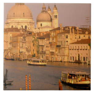 Azulejo De Cerámica Europa, Italia, Véneto, Venecia. Vista al atardece