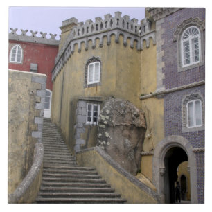 Azulejo De Cerámica Europa, Portugal, Sintra. La Pena Nacional 2