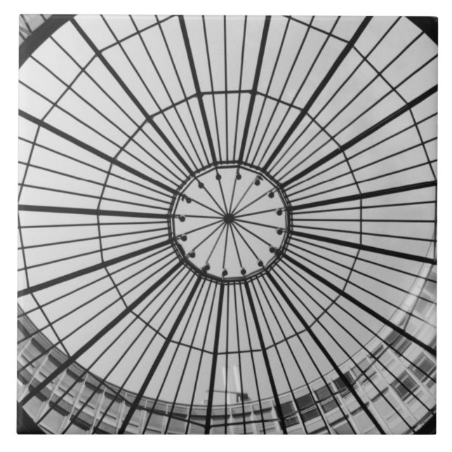 Azulejo De Cerámica Europa, Suiza, Zúrich. Domo de vidrio de (Frente)