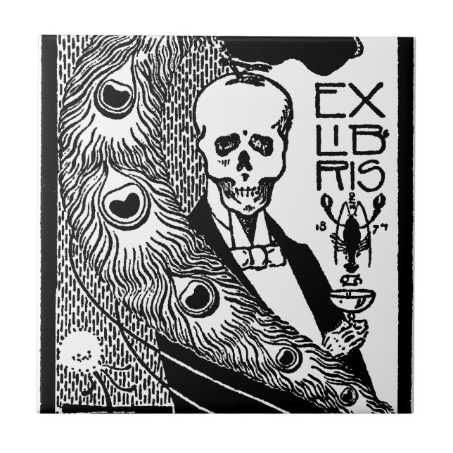 Azulejo De Cerámica Ex Libris (Frente)