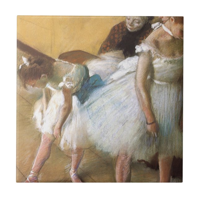 Azulejo De Cerámica Examen de danza por Edgar Degas, Ballet de época (Frente)