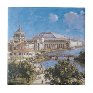 Azulejo De Cerámica Exposición Colombina Mundial de Theodore Robinson