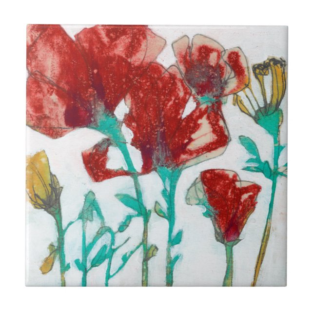 Azulejo De Cerámica Expresión de flor II (Frente)