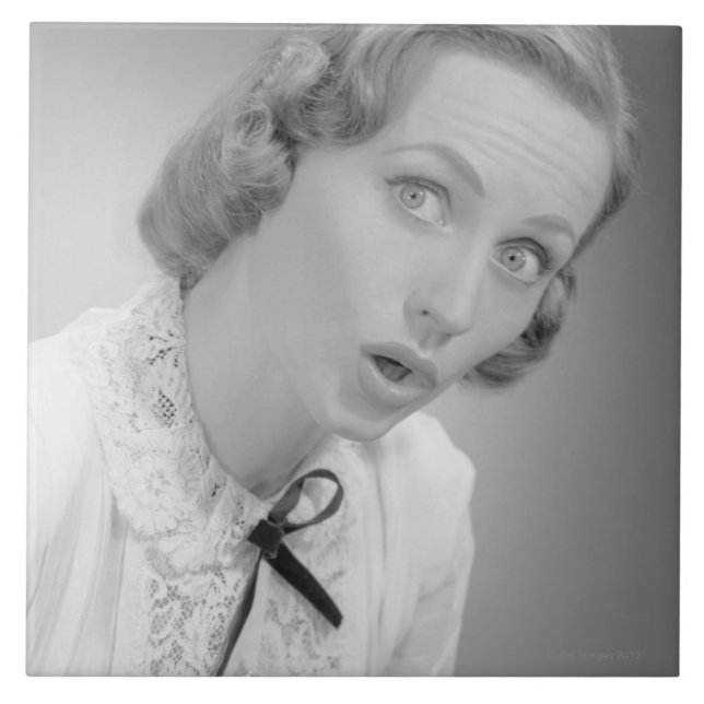 Azulejo De Cerámica Expresiones faciales (Frente)