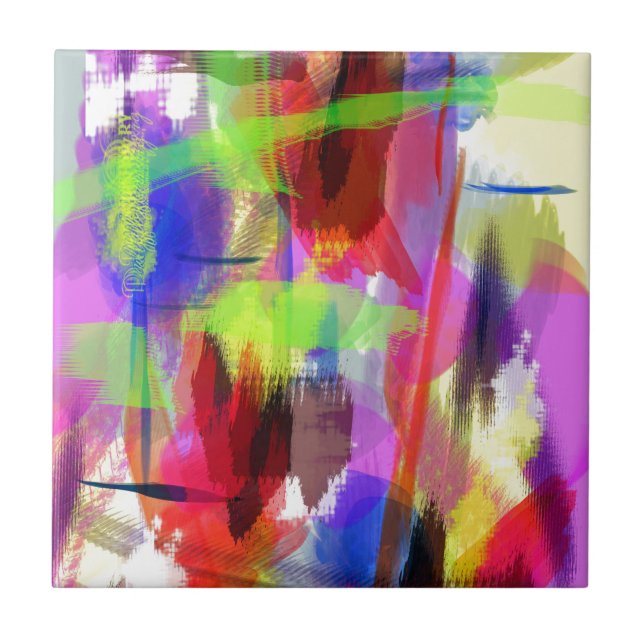 Azulejo De Cerámica extracto del color (8) (Frente)