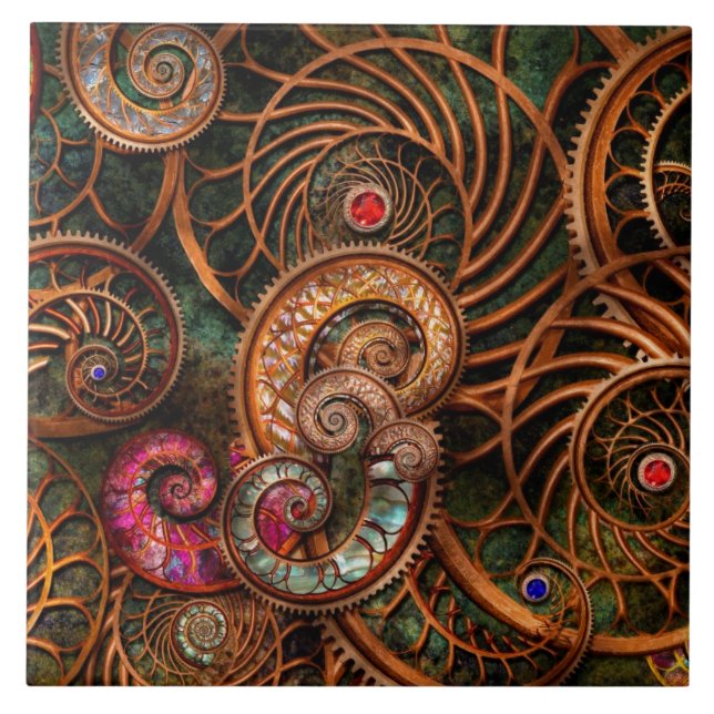 Azulejo De Cerámica Extracto - las maravillas del mar (Frente)