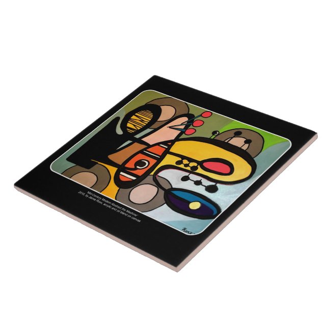 Azulejo De Cerámica "Extracto moderno de los mediados de siglo la (Lado)