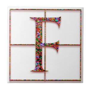 Azulejo De Cerámica F Trajanus Red Personalizado Monograma Tile
